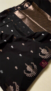 Black Colour Banarasi Kathan Silk Saree
