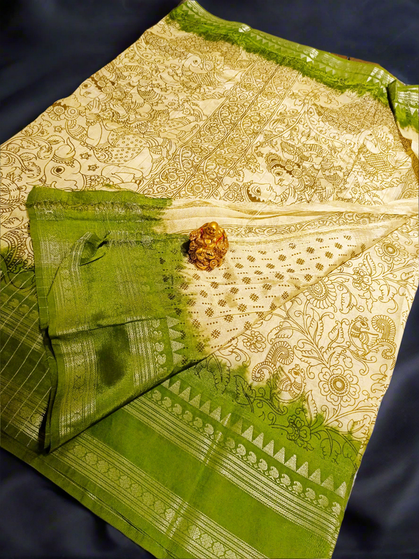 Mangalagiri Silk With Penkalmkari