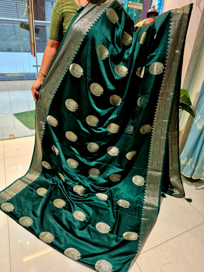 Premium Mashru Crepe Silk with grand weaving