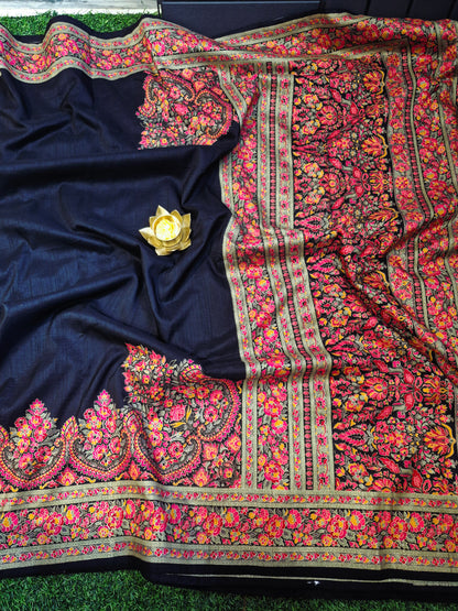 Premium Tussar dupion Silk sarees with beautiful tanjore Prints