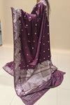 Pure Mashru crepe silk saree