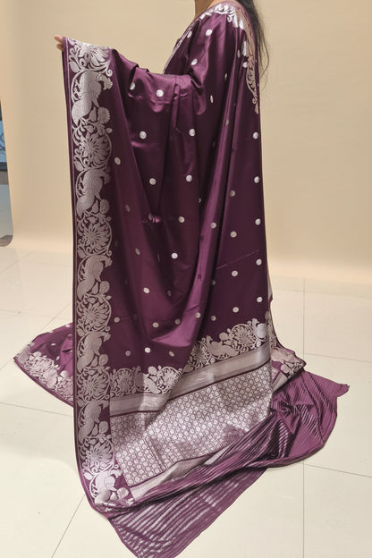Pure Mashru crepe silk saree
