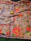 Pure Handloom Maheswari Silk with allover embroidery work