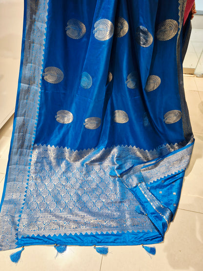 Premium Mashru Crepe Silk saree with grand weaving