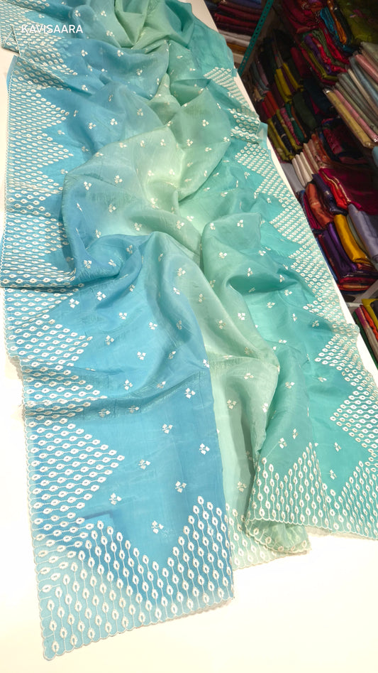Pure Soft Organza Party wear Sarees
