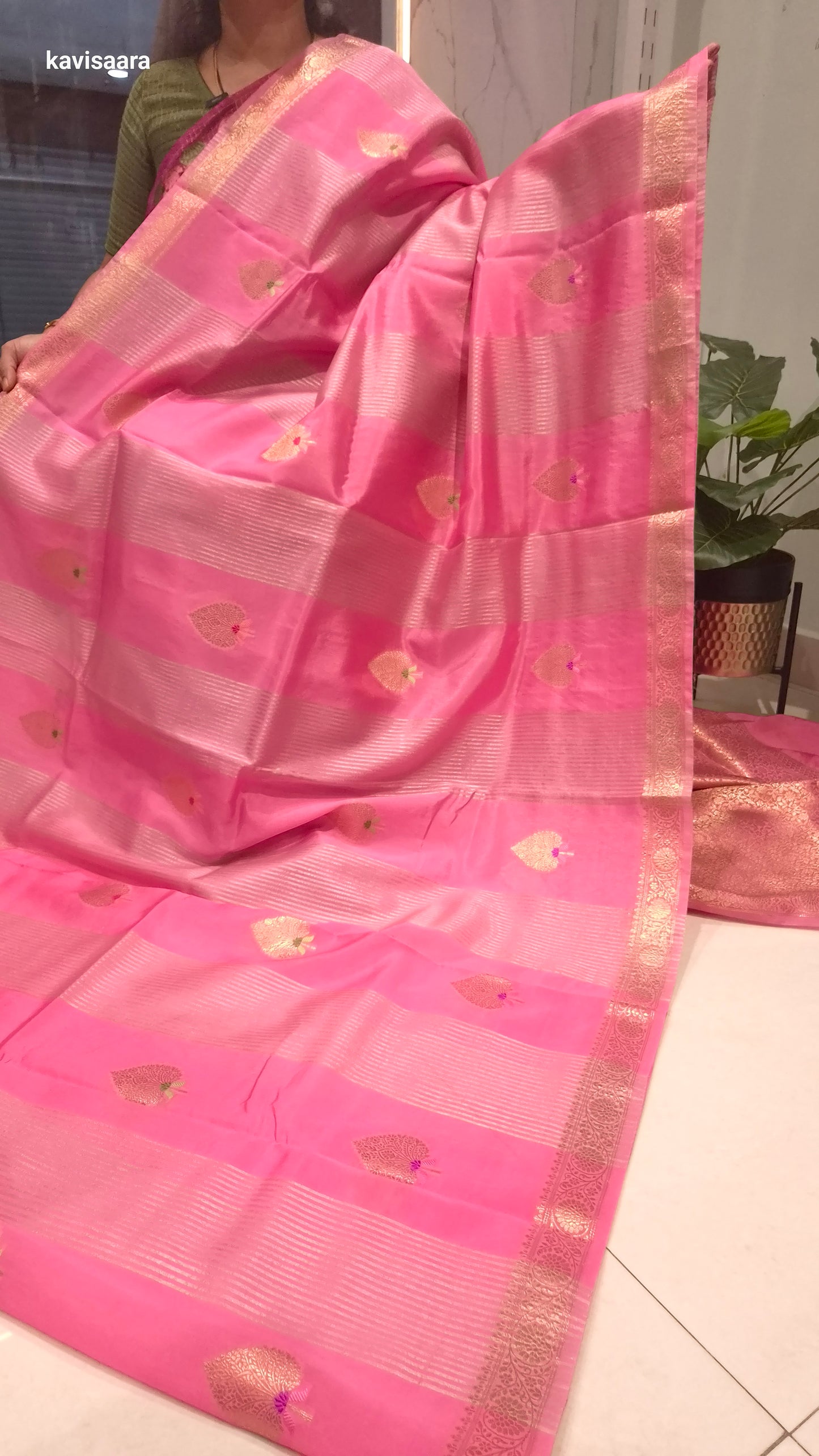 Pure chiniya silk saree