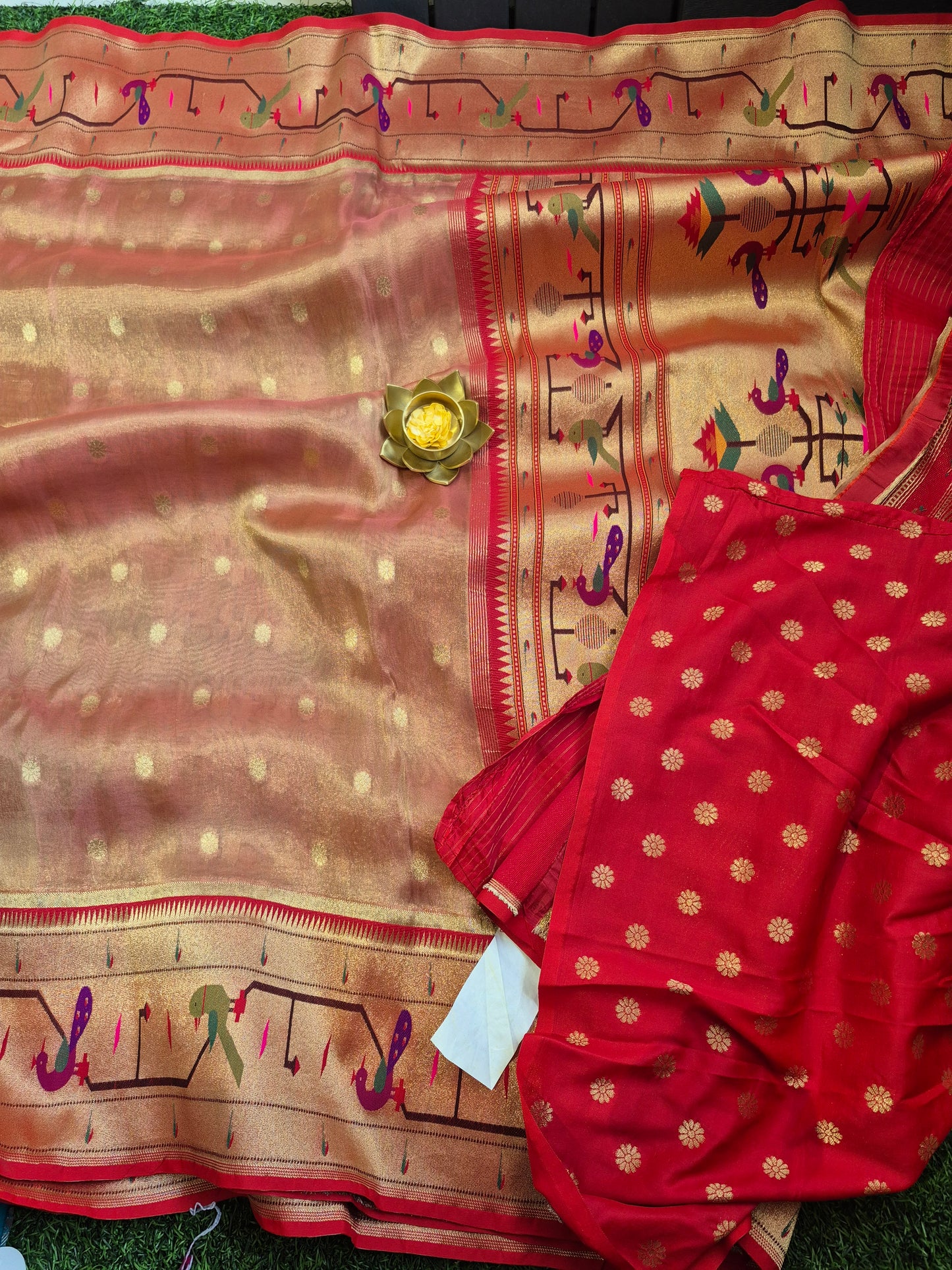 Pure tissue paithani weaving saree