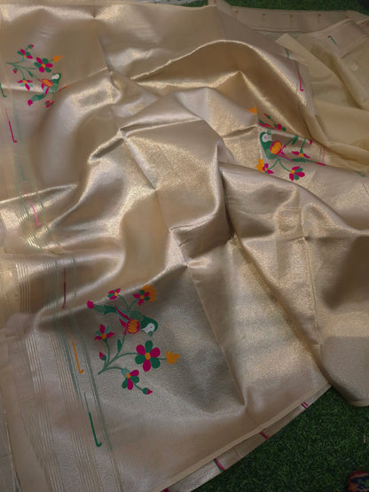 Chanderi silk with Paithani weaving